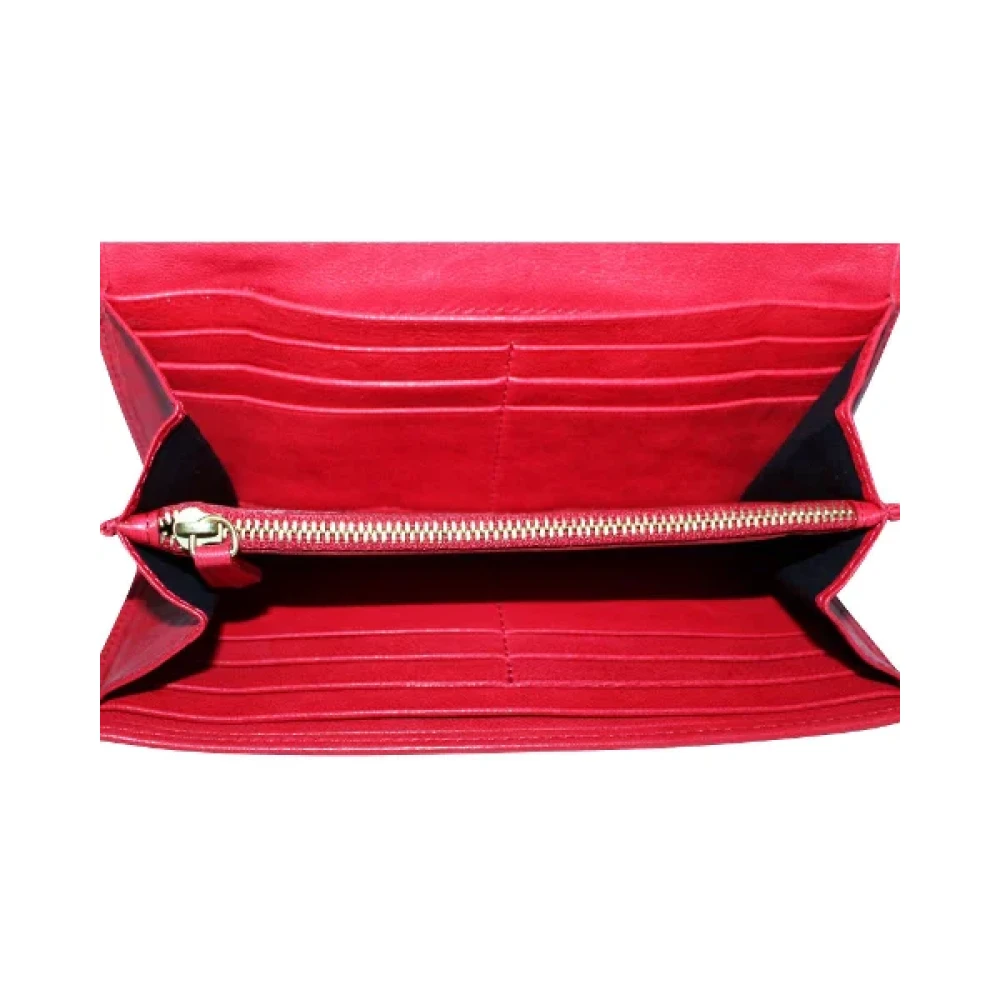 Givenchy Pre-owned Leather wallets Red Dames
