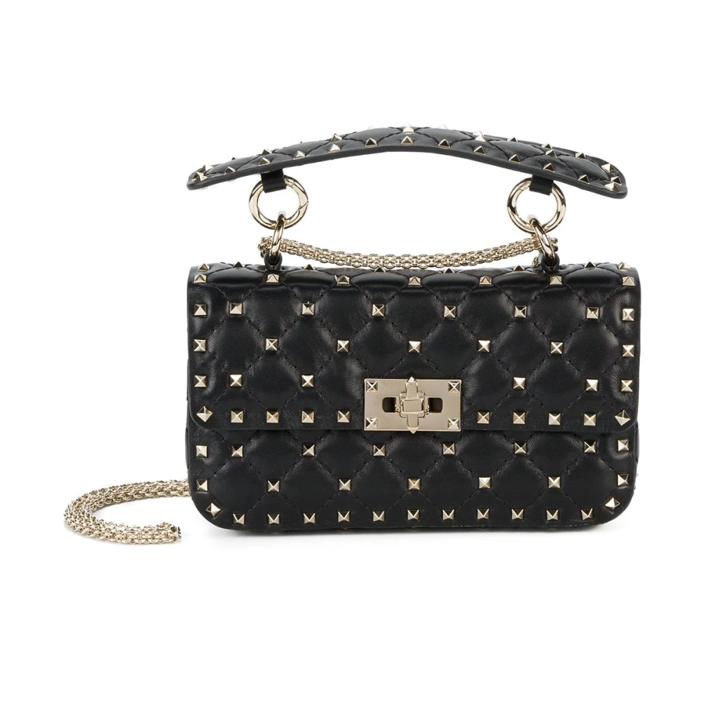 Valentino Garavani , Handbags, Female, Black, One Size, Small Rockstud Spike Shoulder Bag