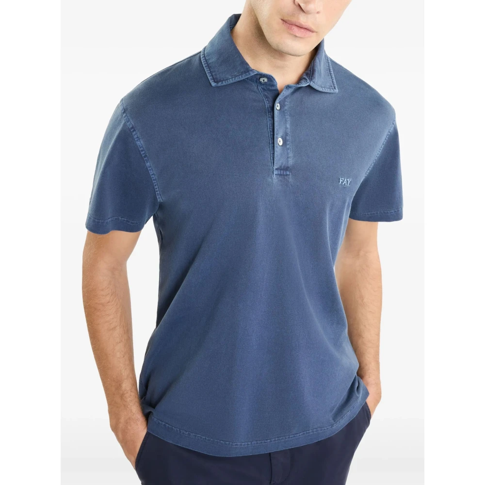 Fay Klassieke Polo in Marineblauw Blue Heren