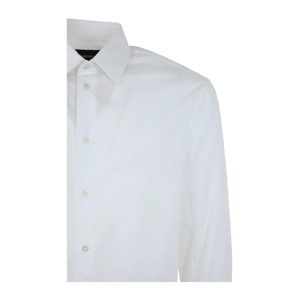 Emporio Armani Klassiek Overhemd 100 Wit Klassiek Overhemd White Heren