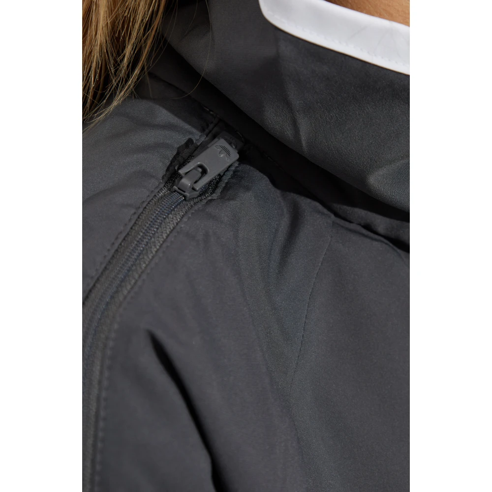 adidas Originals Lichtgewicht Jack met Logo Gray Dames