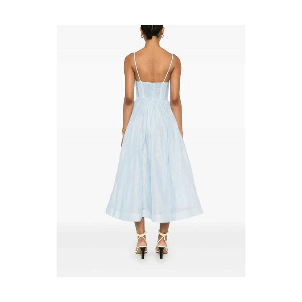 Zimmermann Lichtblauwe Spaghetti Strap Jurk Blue Dames