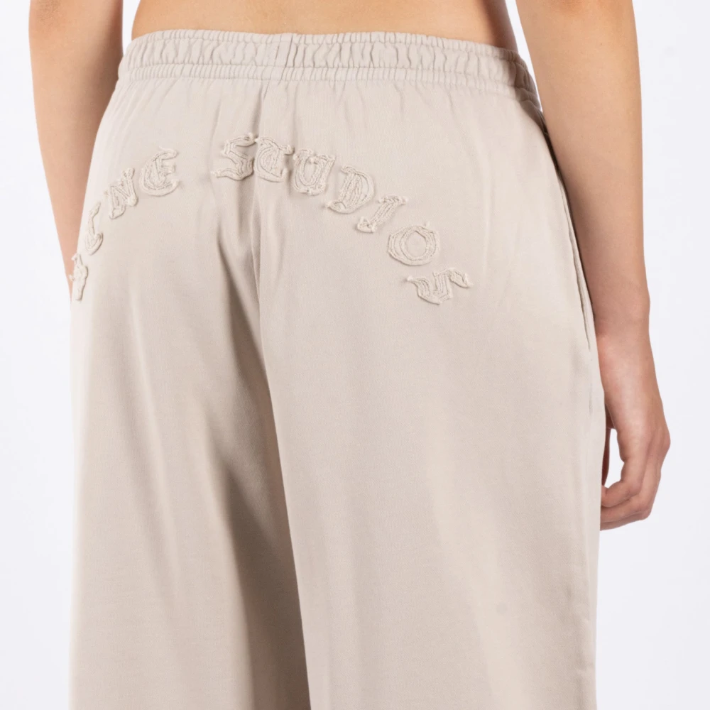 Acne Studios Grijze Vervaagde Katoenen Broek Gray Dames