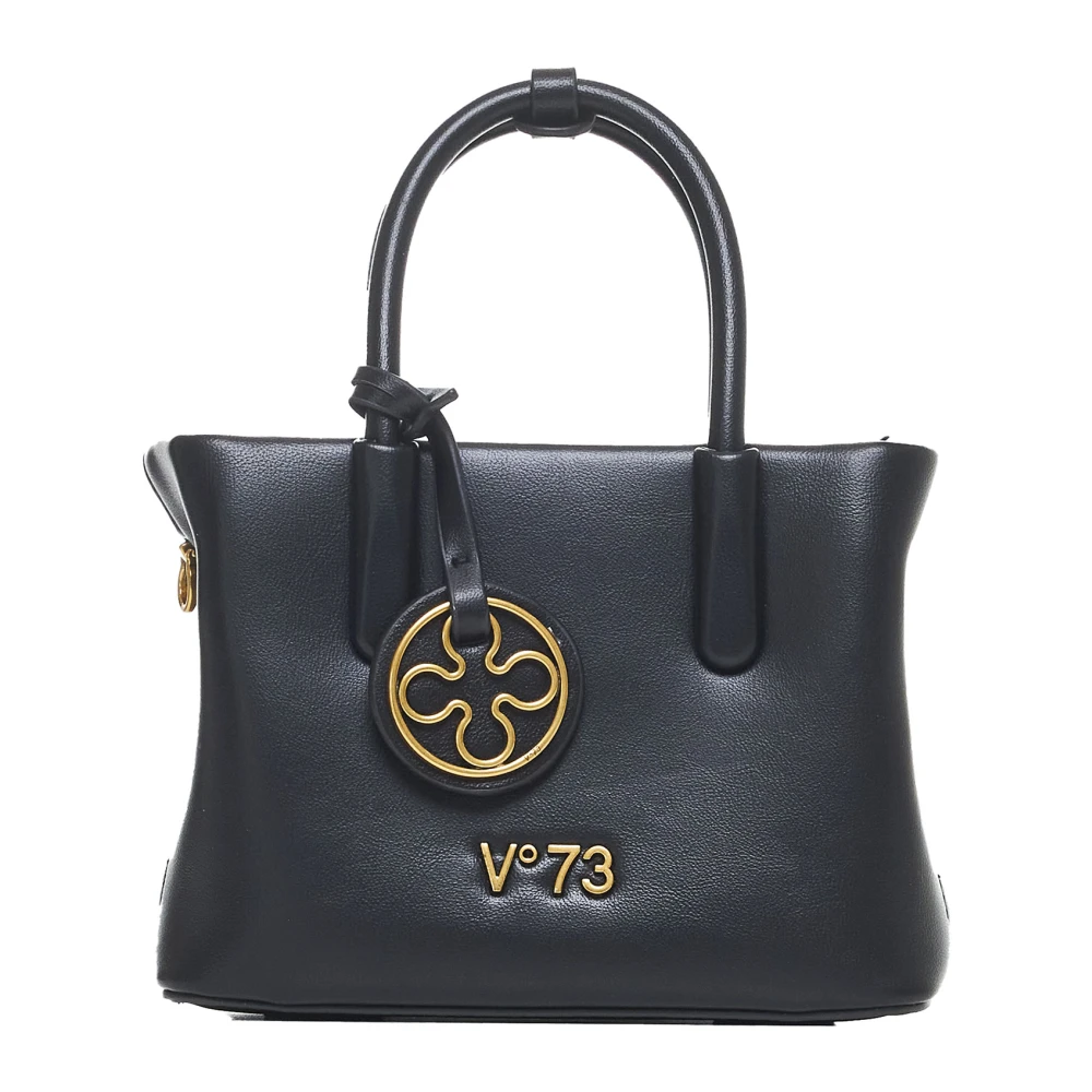 V73 Zwarte Schoudertas met Ritssluiting Black Dames