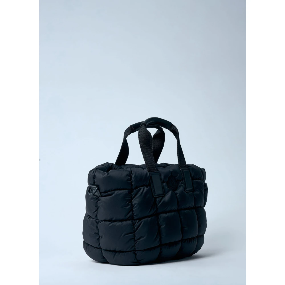 Moncler Waterafstotende Tote Tas met Leren Accenten Black Dames