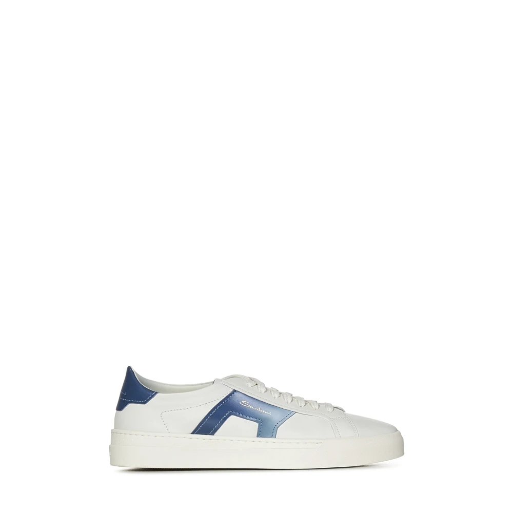 Santoni Double Buckle Sneakers White, Herr