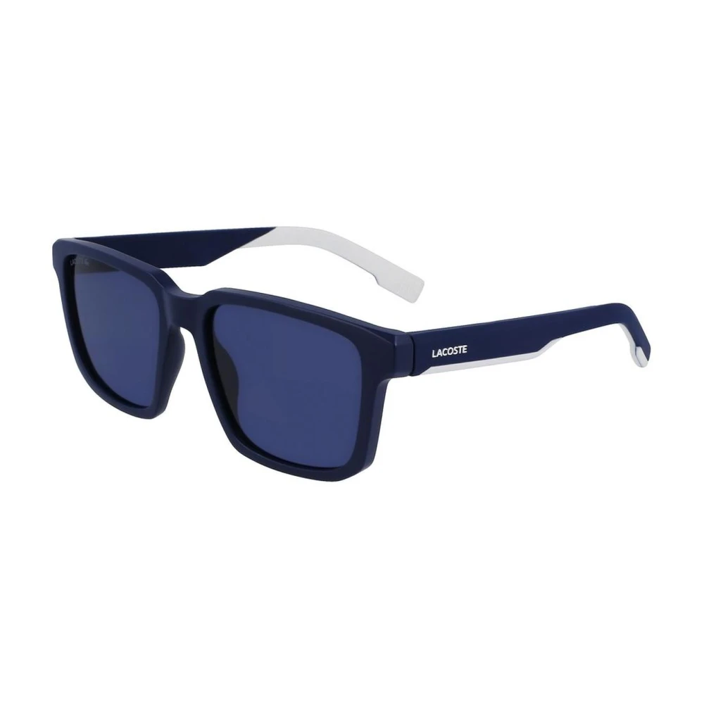 Lacoste Men's Blue Injected Frame Square Sunglasses