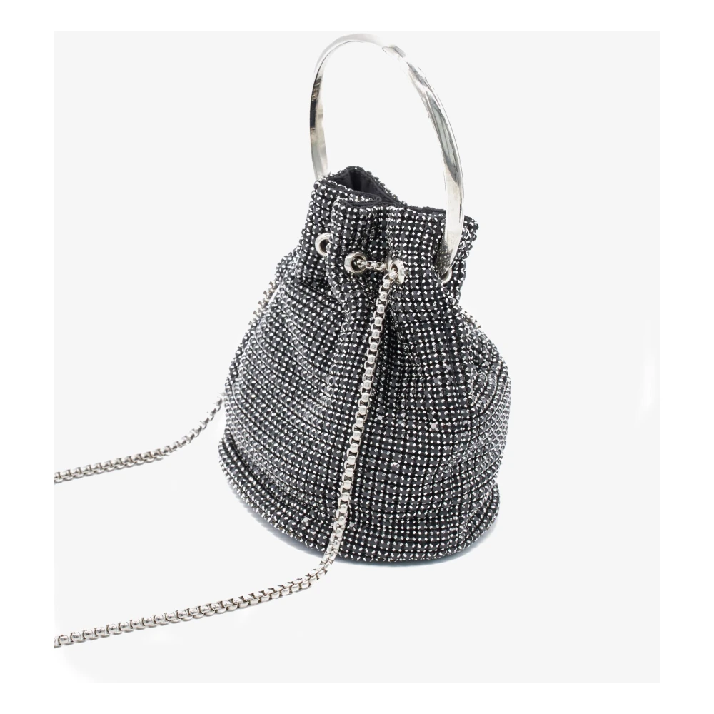 Alma en Pena Bow Clutch met Strass Black Dames