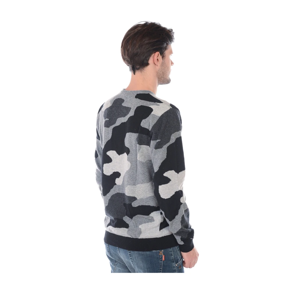 Daniele Alessandrini Camouflage Sweater Pullover Multicolor Heren