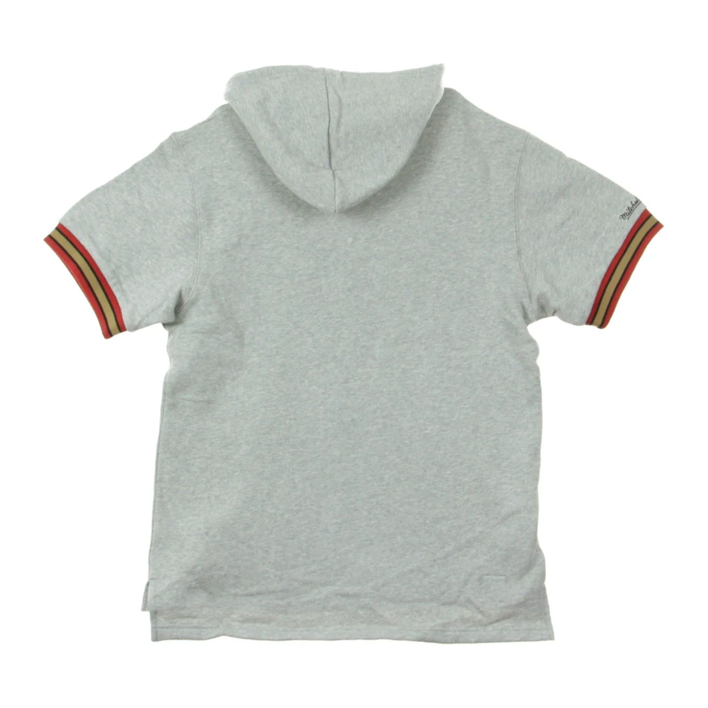 Mitchell & Ness Korte mouwen hoodie lichtgewicht sweatshirt Gray Heren