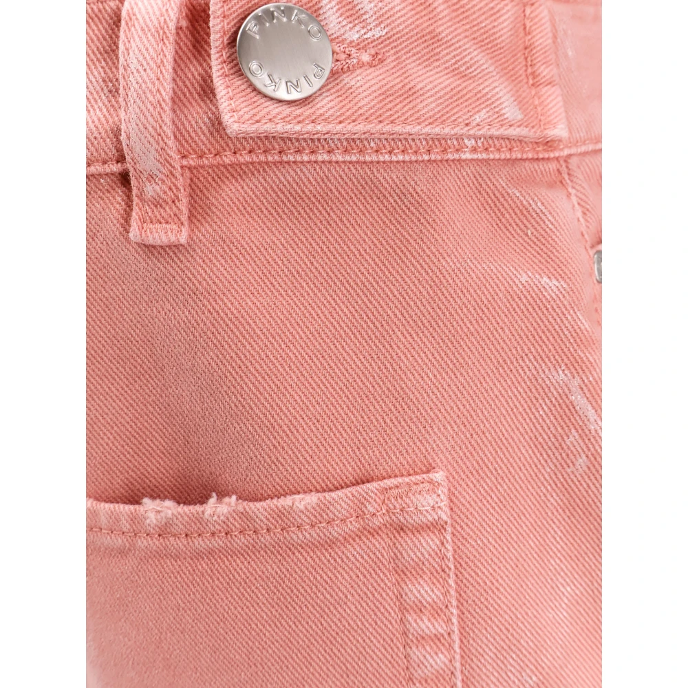 pinko Denim Worker Broek met Versterking Pink Dames