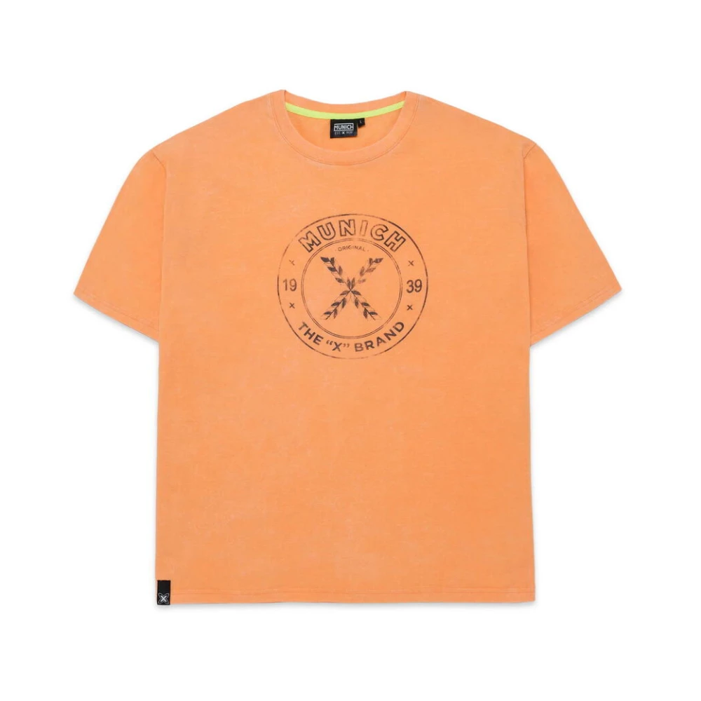 Munich Vintage Casual T-shirt Orange Heren