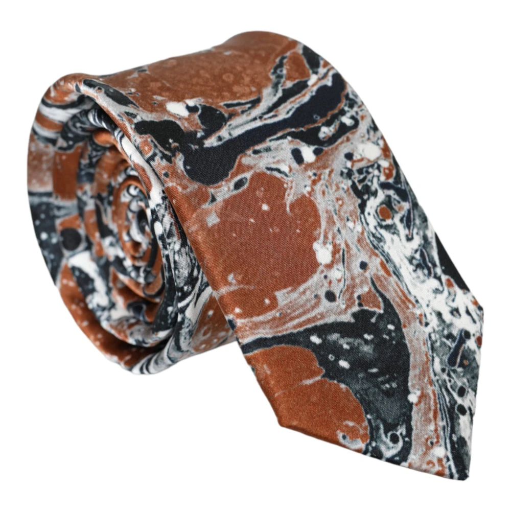 Dolce & Gabbana Multicolor Tie Dye Verstelbare Heren Stropdas Multicolor Heren