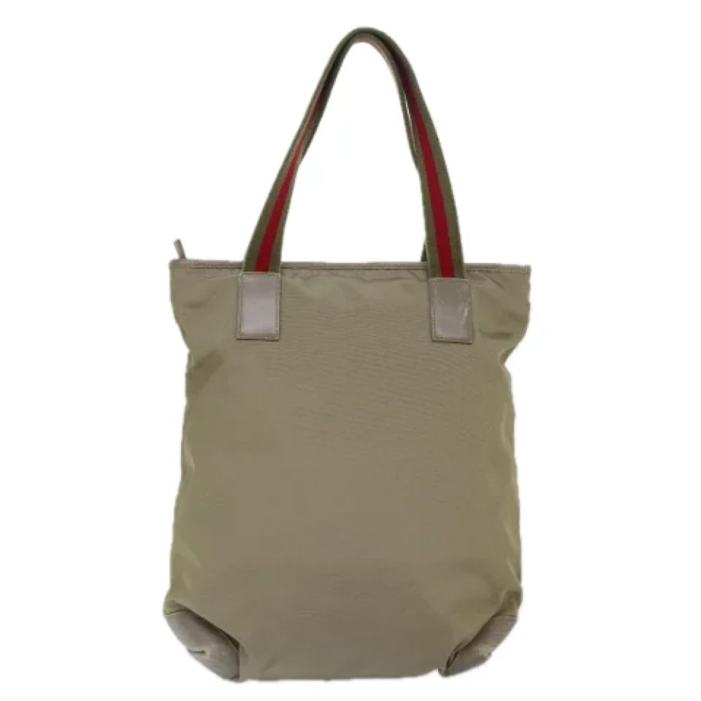Gucci Vintage Pre-owned Nylon totes Beige Dames