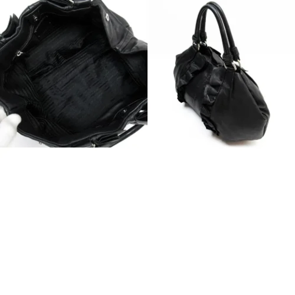 Prada Vintage Pre-owned Leather prada-bags Black Dames