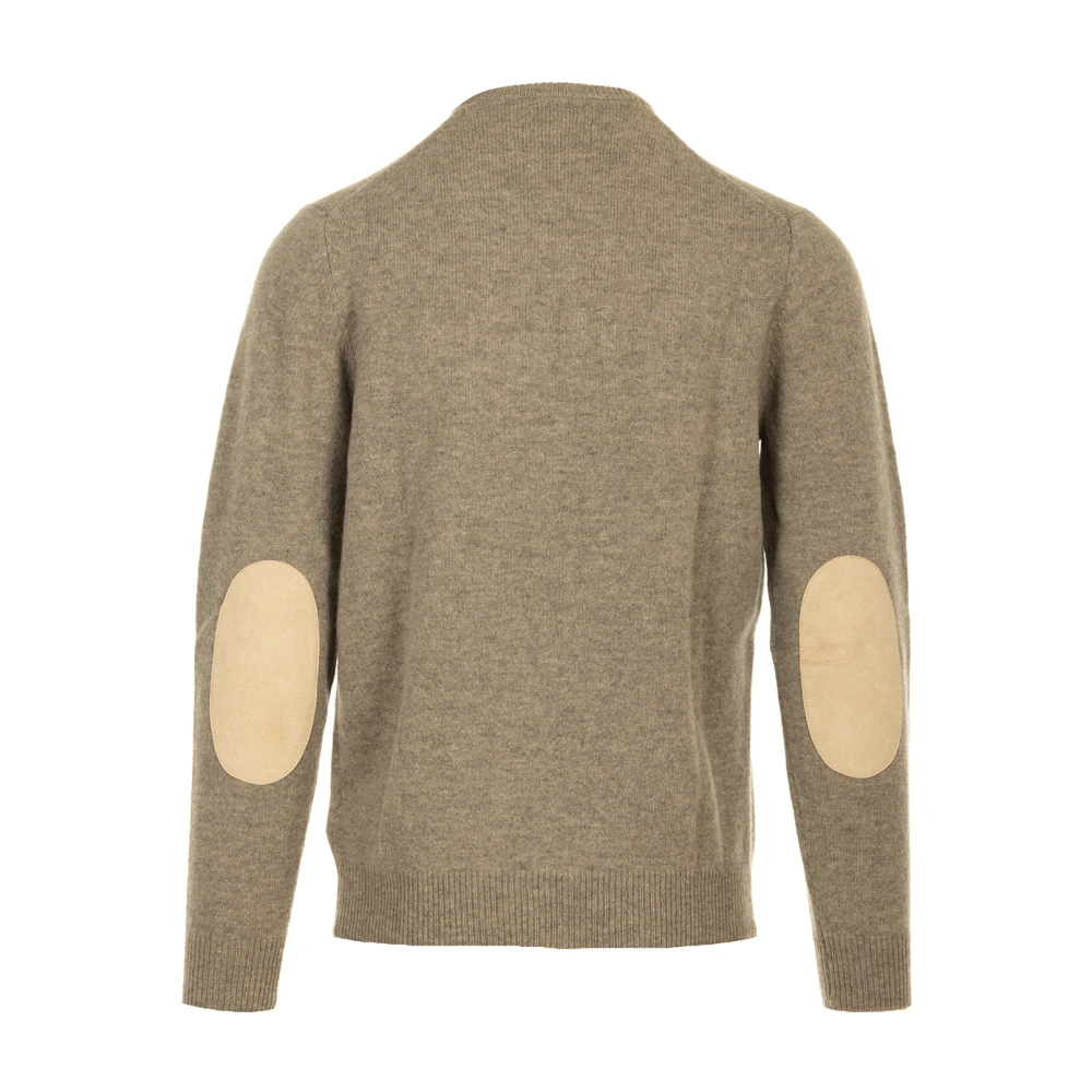 Barbour Essential Patch Crew Sweaters Beige Heren