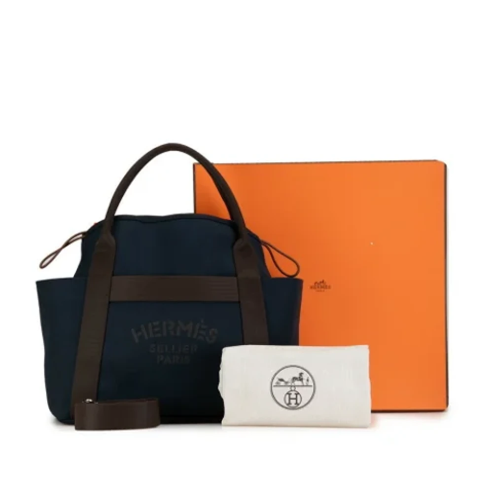 Hermès Vintage Pre-owned Fabric shoulder-bags Black Dames