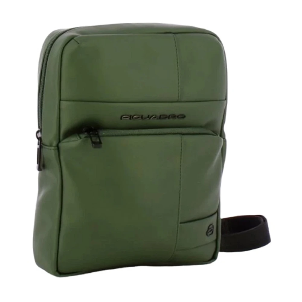Piquadro Groene Schoudertas Stijlvol en Functioneel Green Heren
