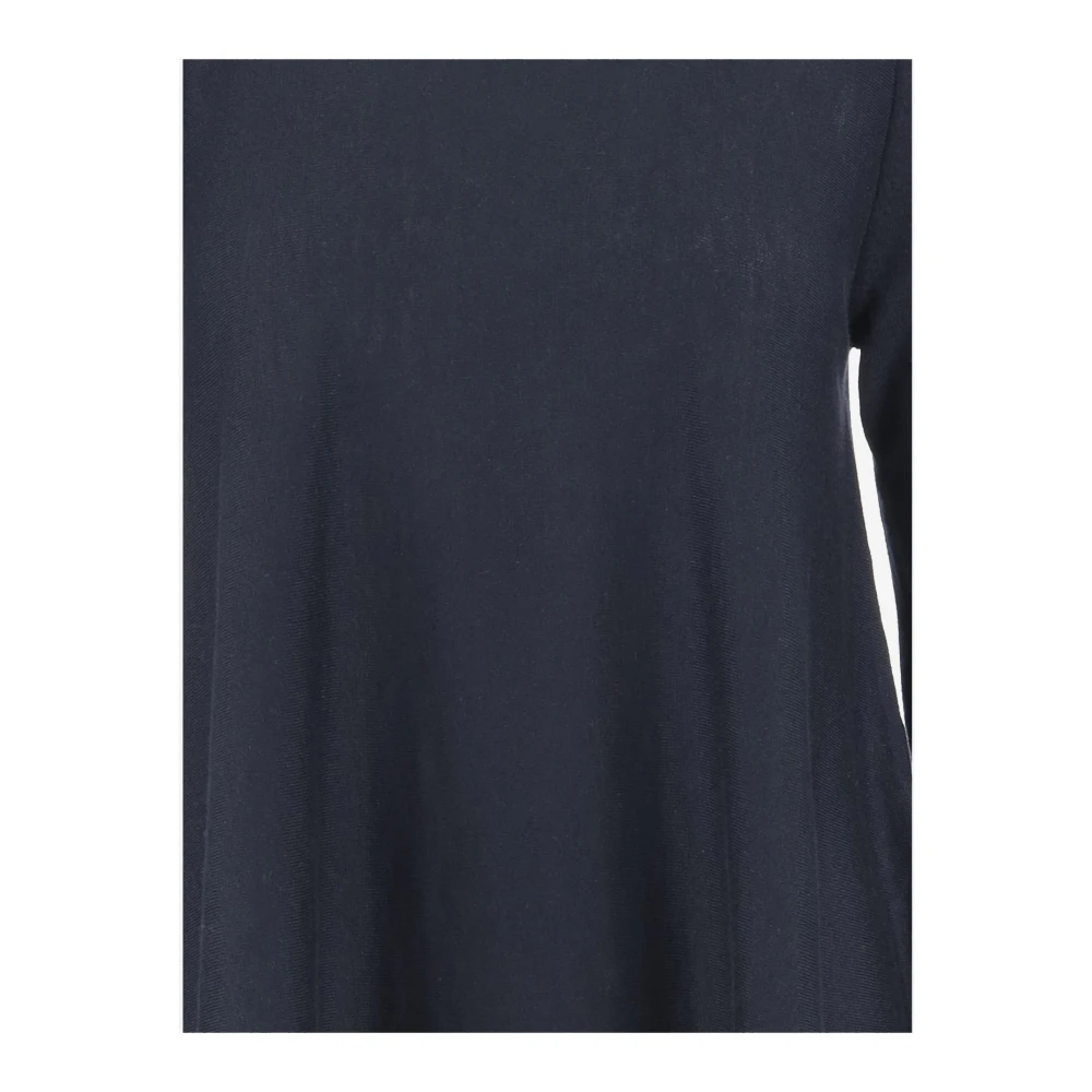 Wild Cashmere Luxe Navy Zijde Kasjmier Pullover Blue Dames