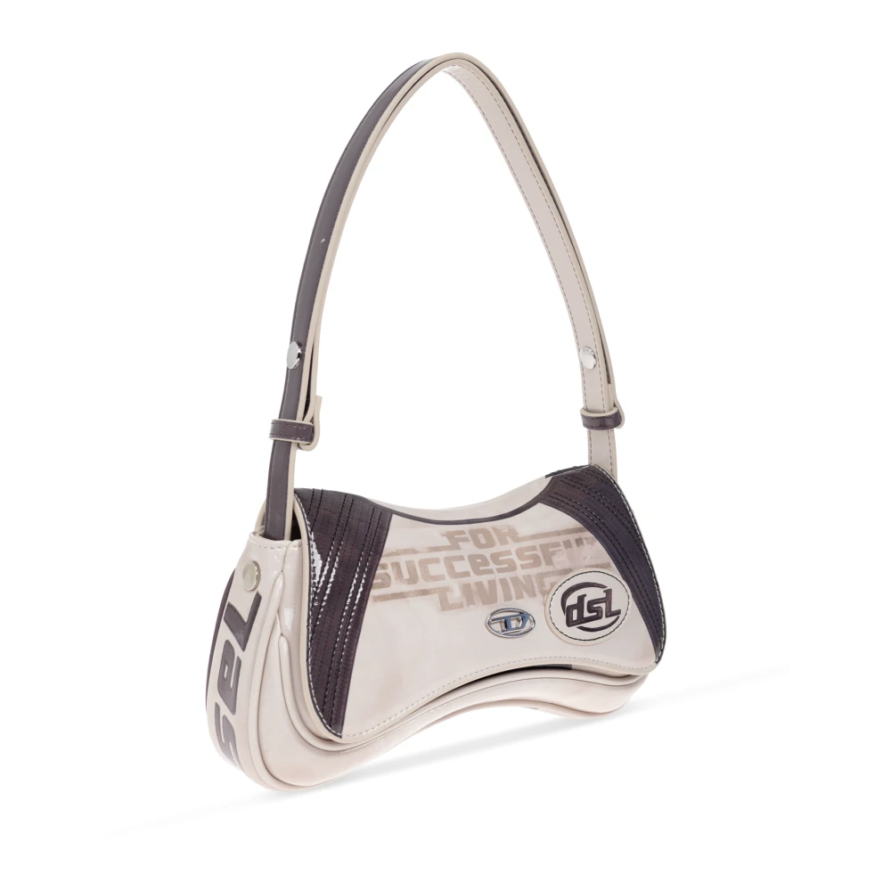 Diesel Schoudertas Play Clutch Beige Dames