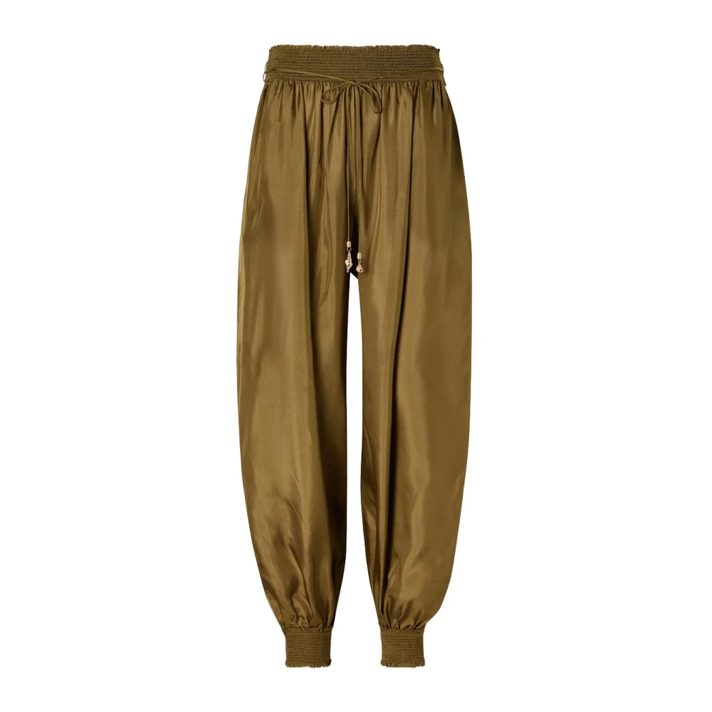 Zimmermann Green Mahon Harem Pant - Female - Sweatpants - S - Trousers