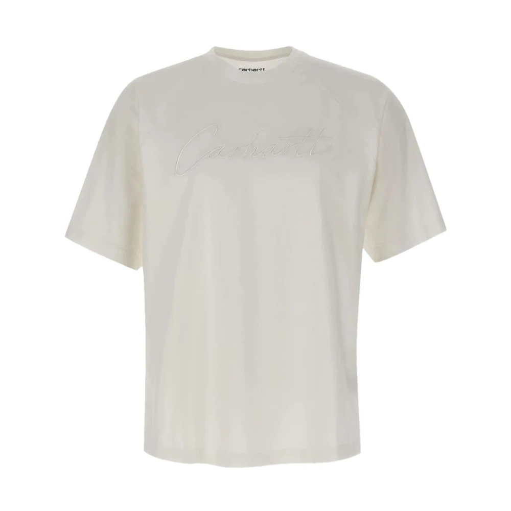 Carhartt Wip Men's White Silk & Nylon T-Shirts And Polos