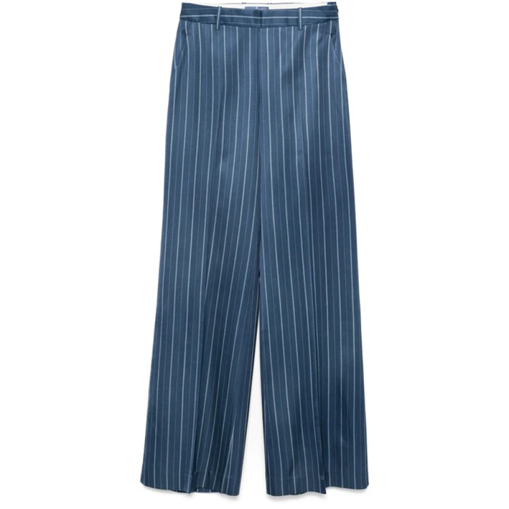 Ermanno Scervino Blauwe Palazzo Broek met Pinstripes Blue Dames