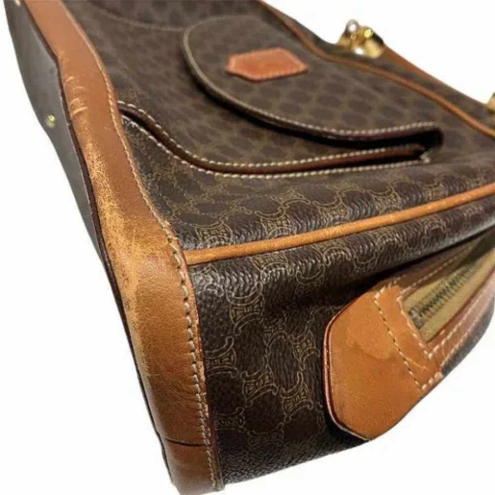 Celine Vintage Pre-owned Leather handbags Brown Dames