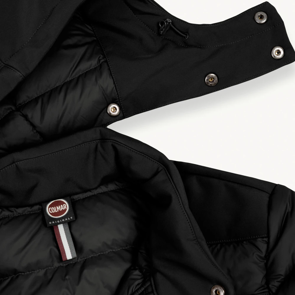 Colmar Zwarte Winterjas met Afneembare Capuchon Black Heren