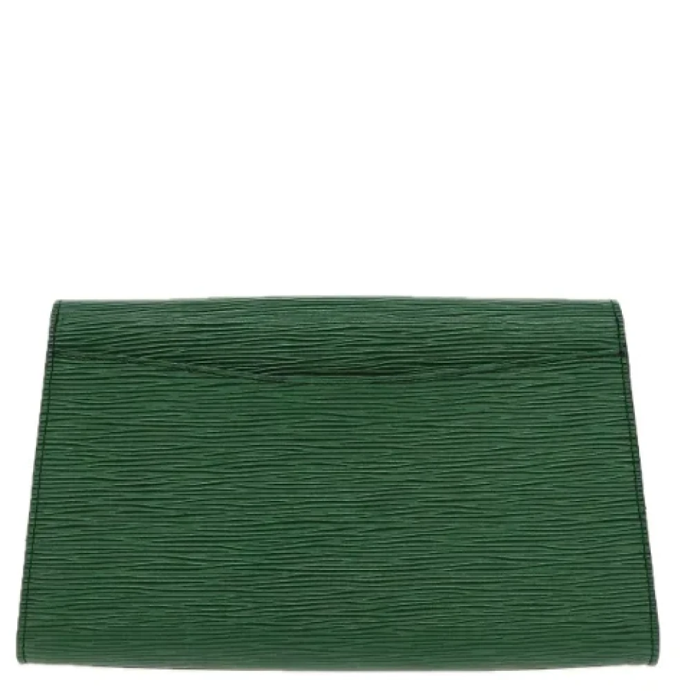Louis Vuitton Vintage Pre-owned Leather clutches Green Dames