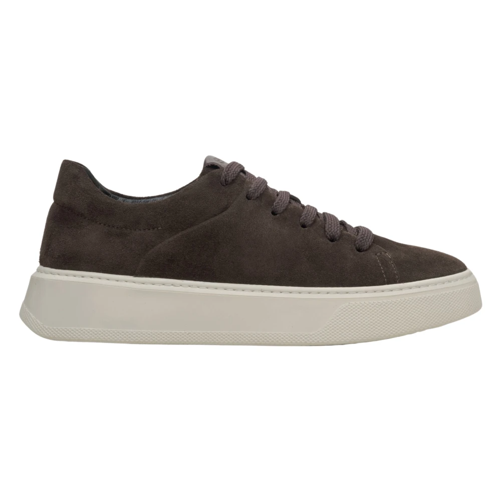 Estro Donkerbruine Low-Top Sneakers Dames Schoenen