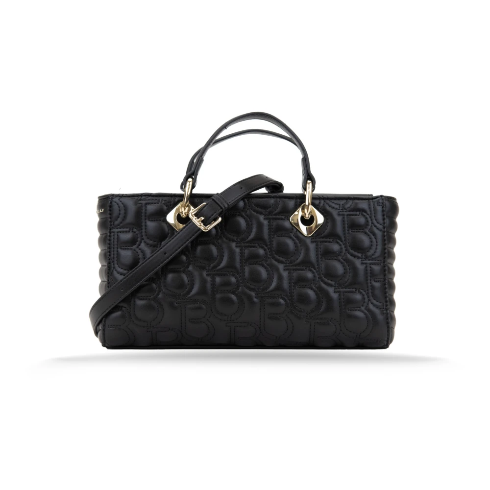 Tosca Blu Geëtst Logo Dames Schoudertas Black Dames