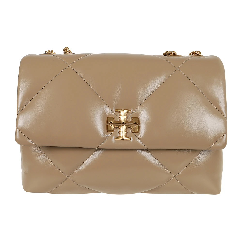 TORY BURCH Witte Schoudertas Diamant Gestikt Beige Dames