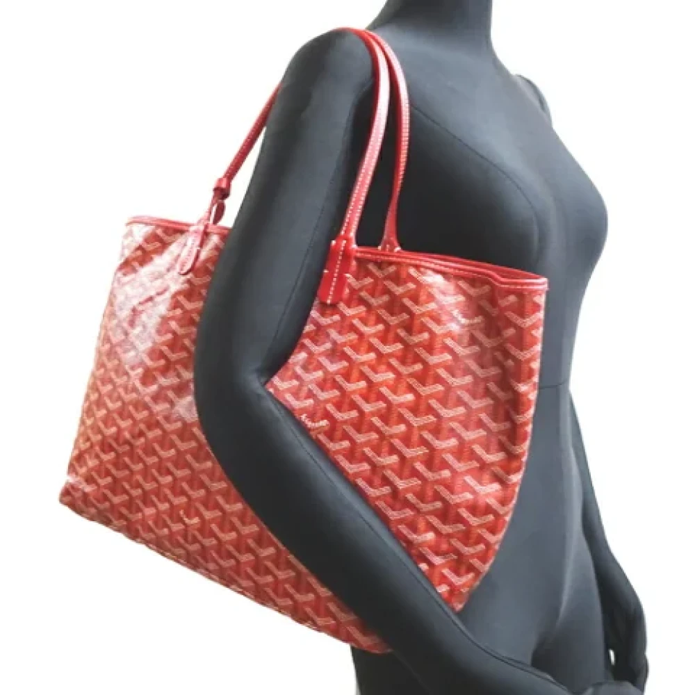 Goyard Vintage Pre-owned Leather handbags Red Dames