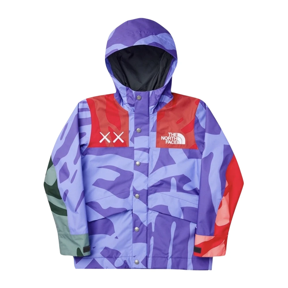 Kaws Youth Mountain Parka Jacket Purple Red Multicolor Heren