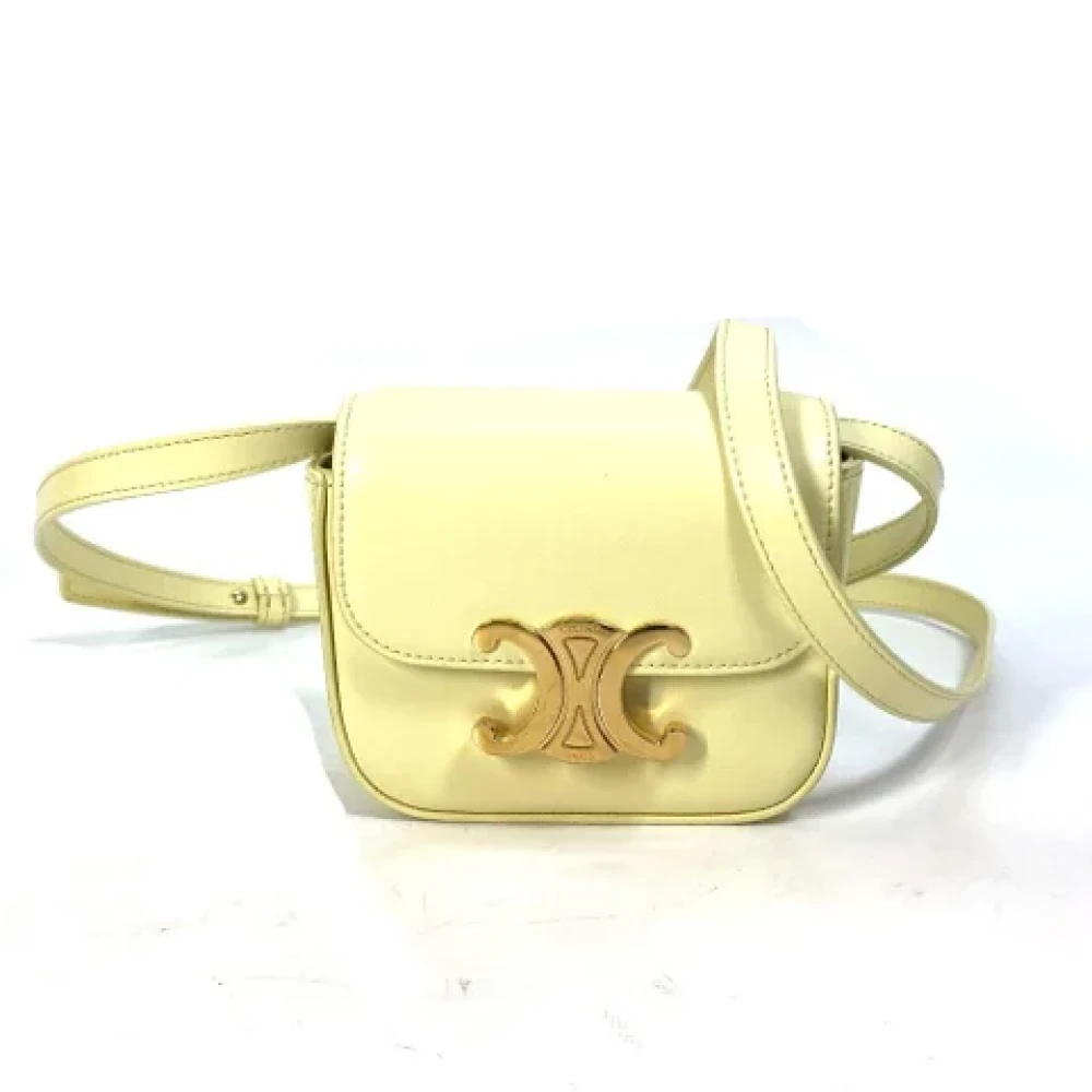 Celine Vintage Pre-owned Leather celine-bags Yellow Dames