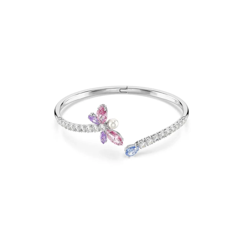 Swarovski Bianco/Blu/Rosa Armspange "Schmuck Geschenk Capsule Armreif" Gr. L, Silber (Metallfarben, Kristallweiß, Lila, Pink, Blau, Weiß, Kristallweiß, Lila, Pink,... - Image 6