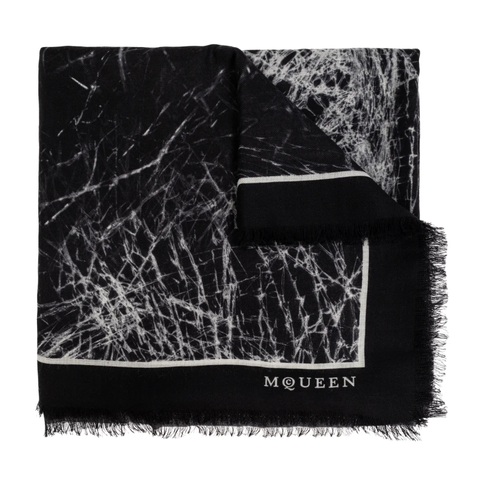 Alexander mcqueen Gedessineerde wollen sjaal Multicolor Dames