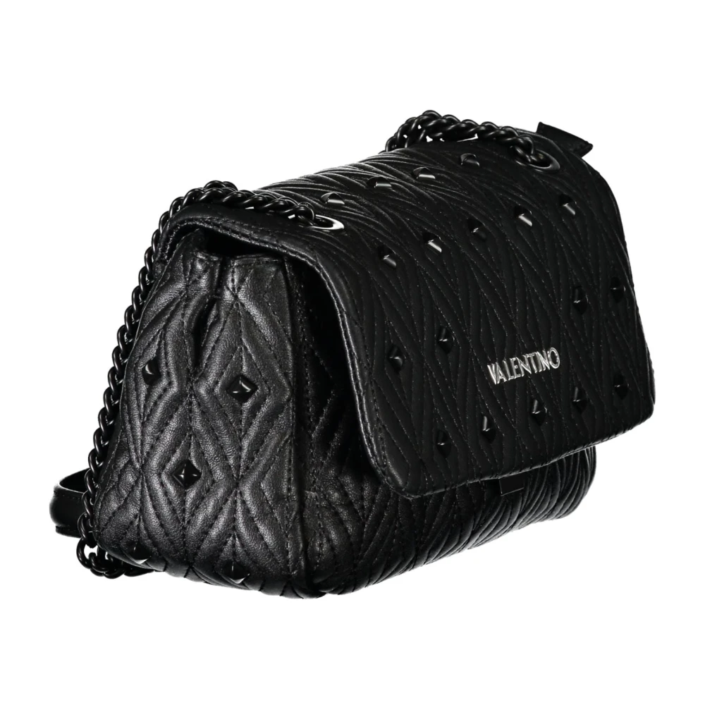 Valentino by Mario Valentino Zwarte Schoudertas met Kettingriem Black Dames