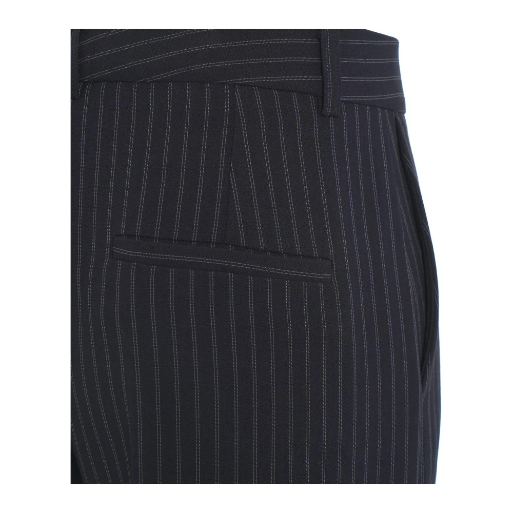 Ottod'Ame Blauwe Rechte Broek Verhoog Stijl Blue Dames
