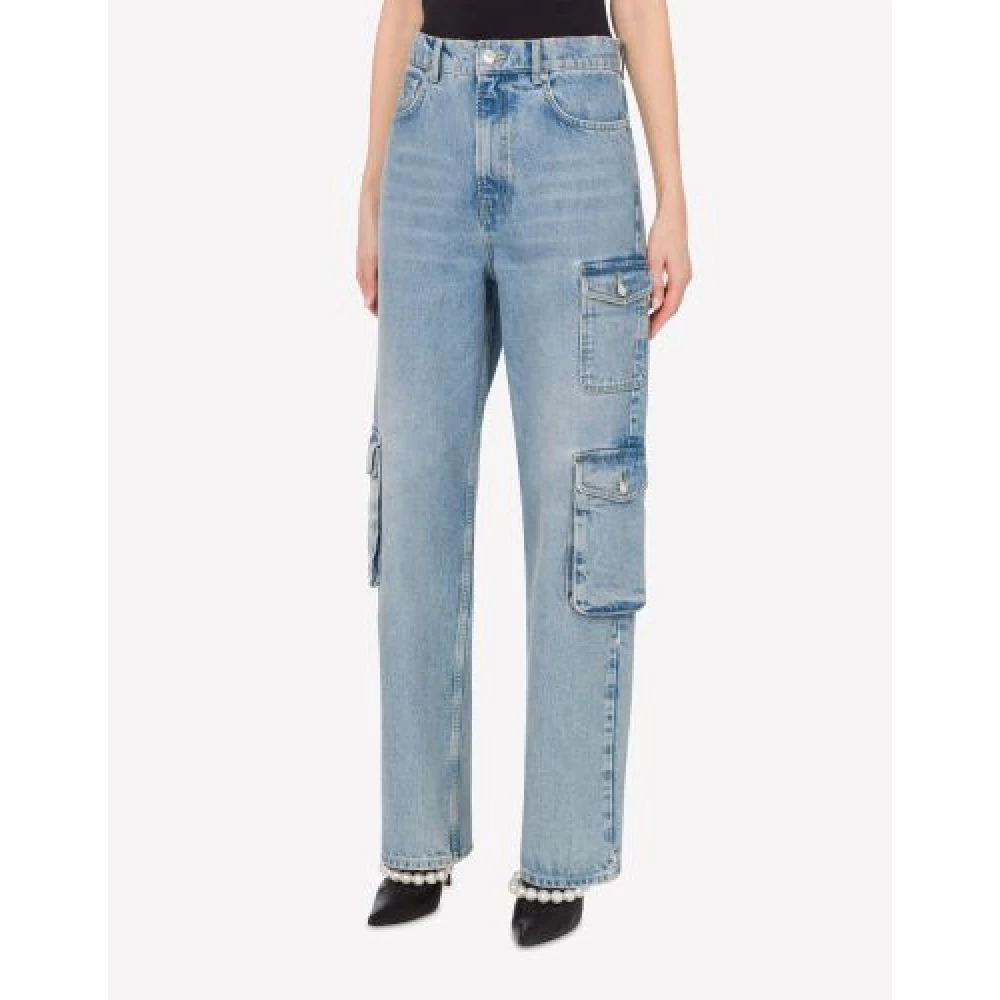 Moschino Cargo Jeans met zijzakken Blue Dames