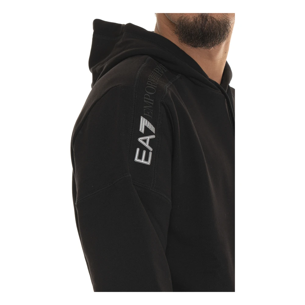 Emporio Armani EA7 Casual Katoenen Sweatshirt voor Mannen Blue Heren