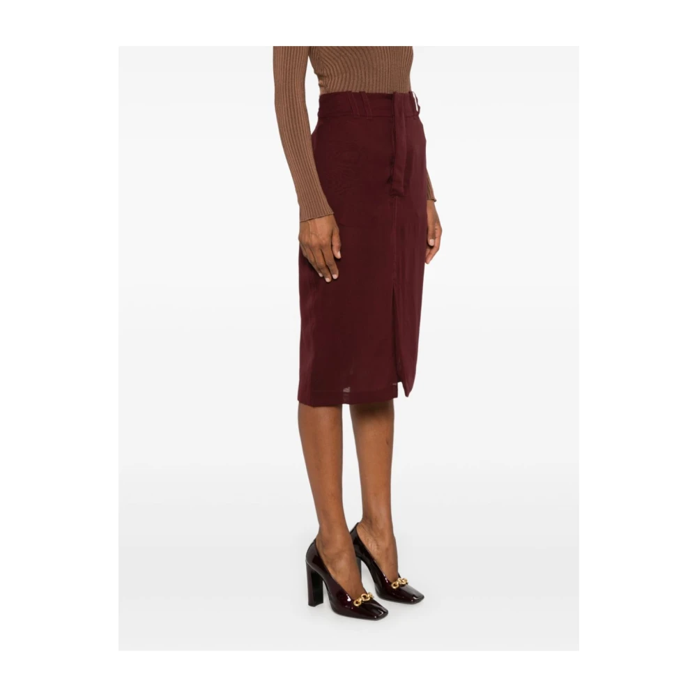 Saint Laurent Pencil Rok Purple Dames