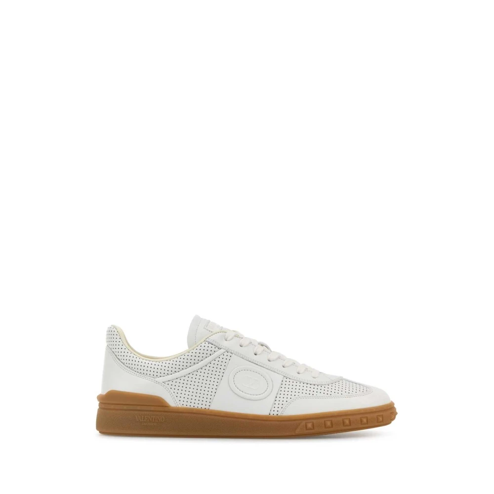 Valentino Garavani Perforated Leather Low-Top Sneakers Heren Schoenen Wit