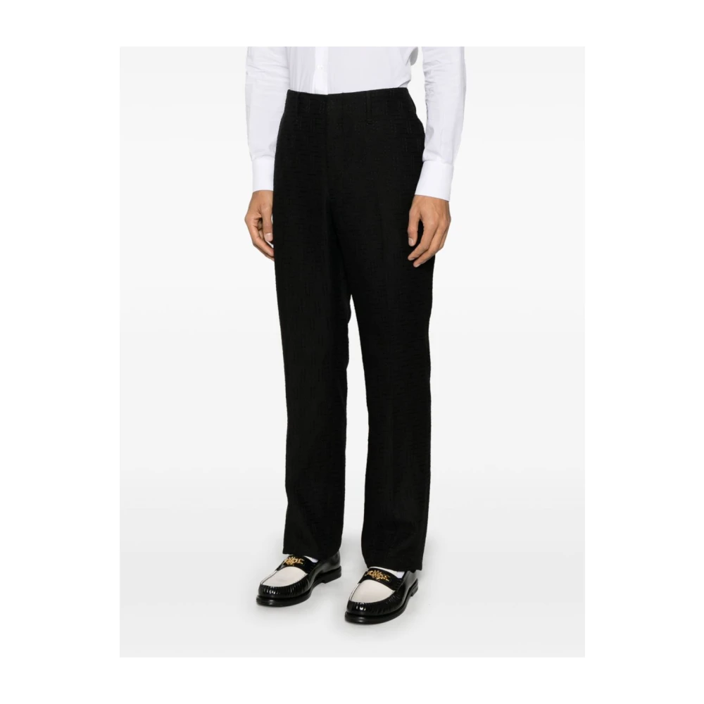 Fendi Zwarte Stijlvolle Broek Black Heren