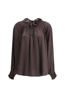 Geometric Silk Blouse