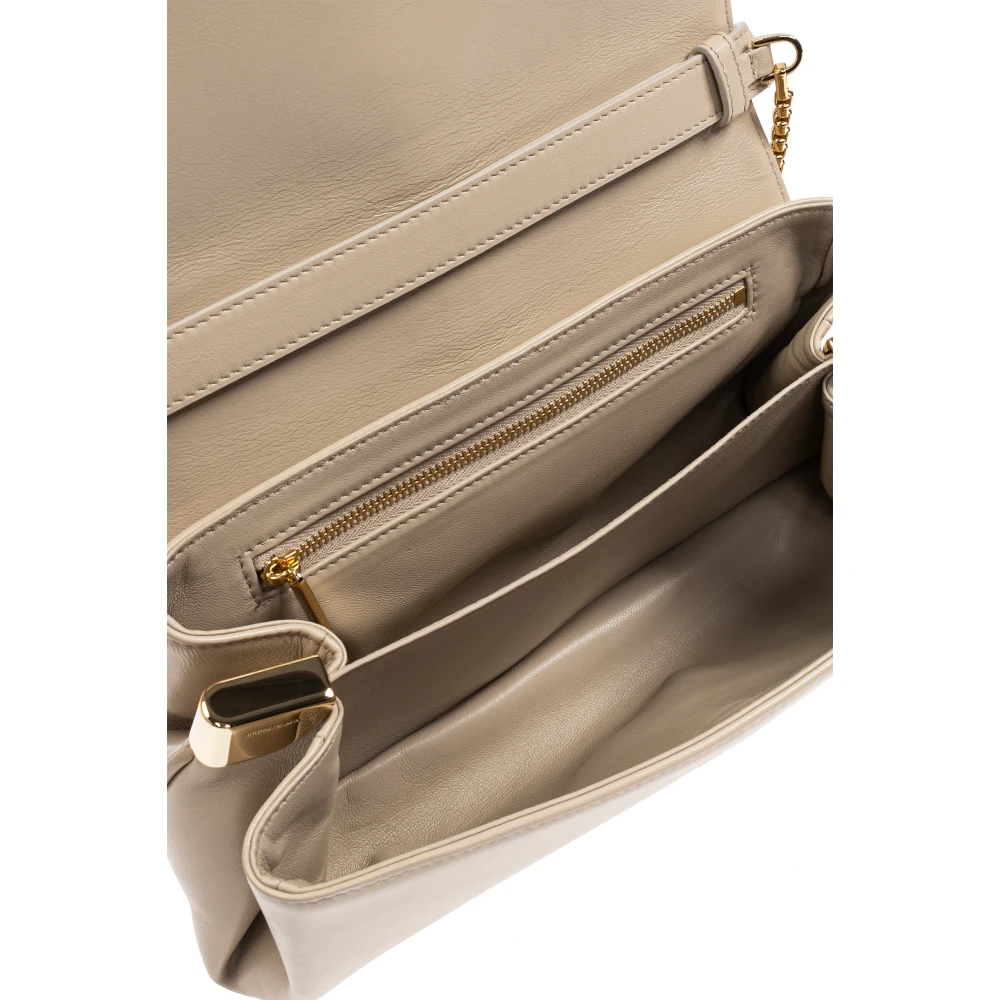 Salvatore Ferragamo Leren schoudertas Beige Dames