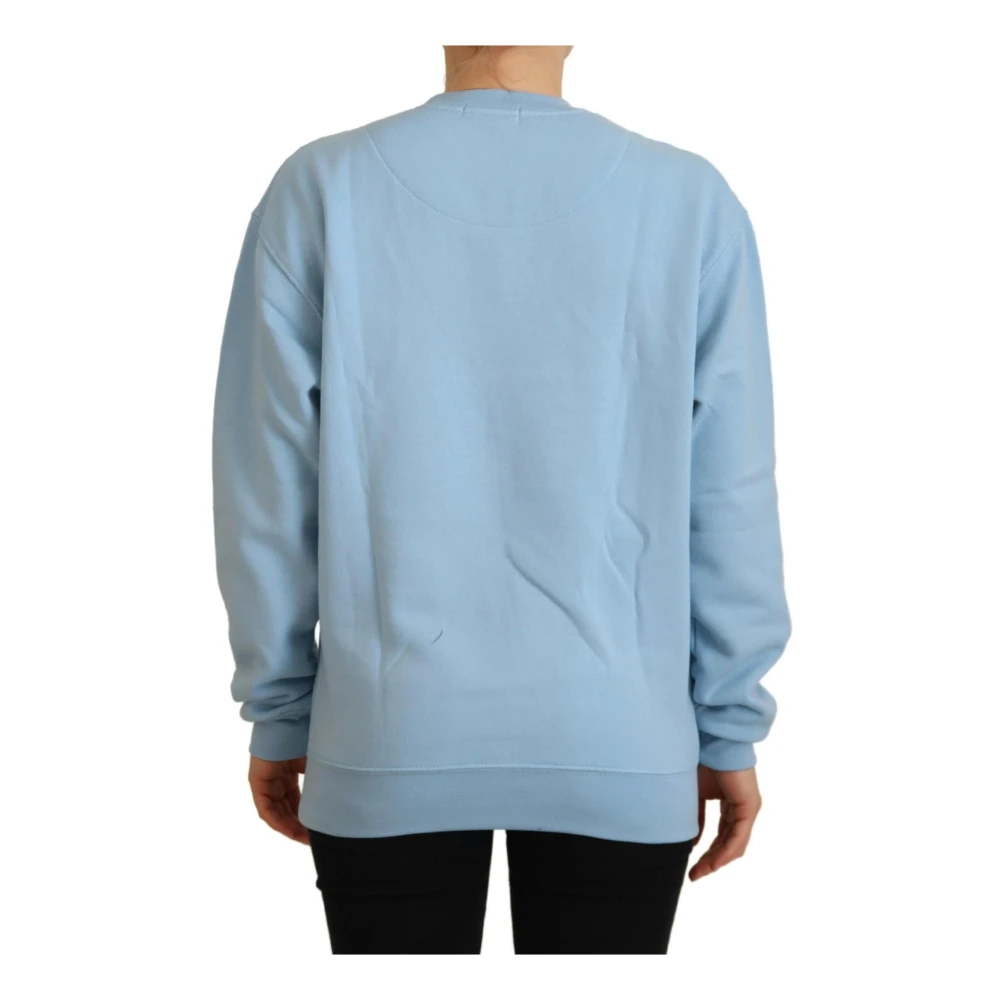 Philippe Model Blauwe Logo Print Trui met Lange Mouwen Blue Dames