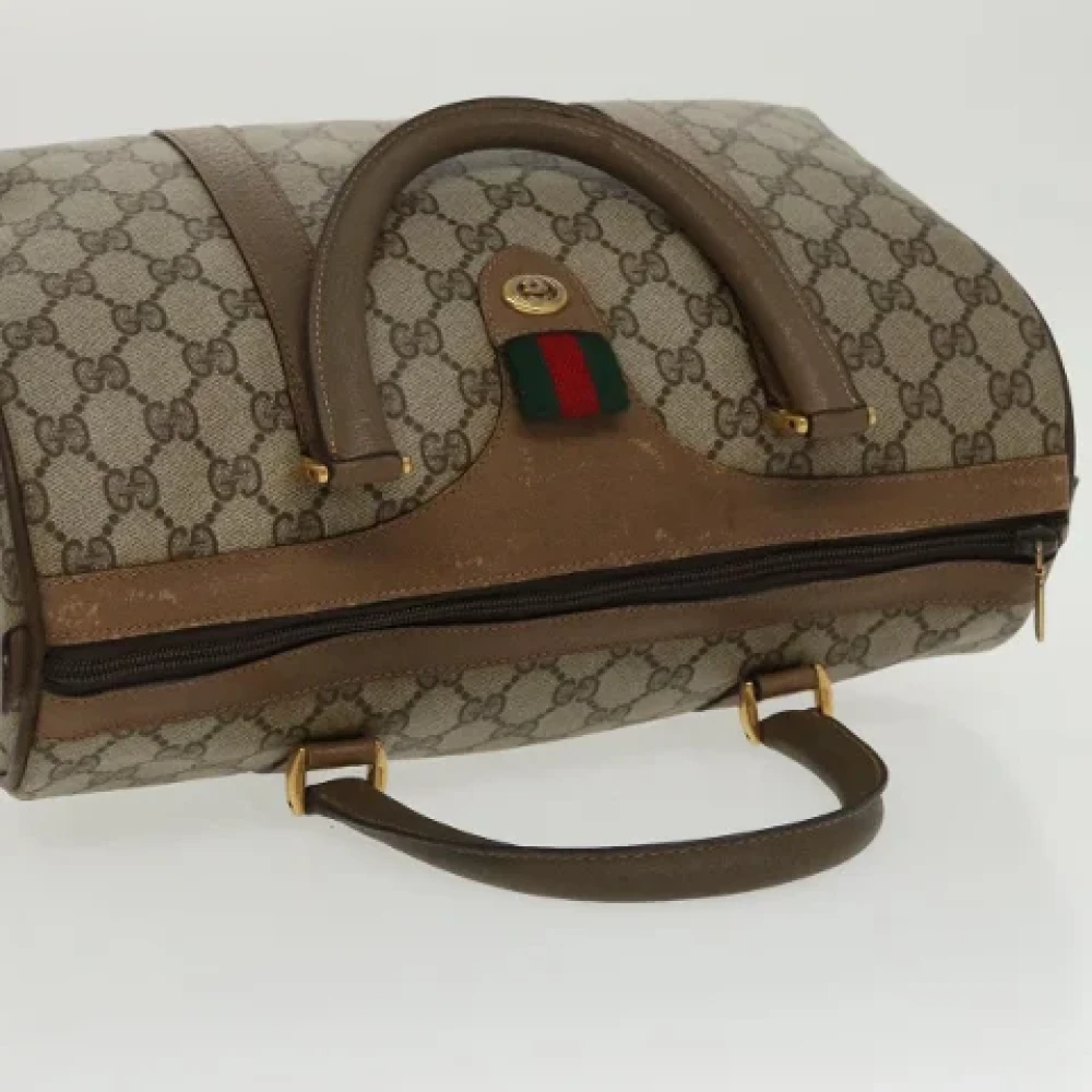 Gucci Vintage Pre-owned Canvas travel-bags Beige Dames