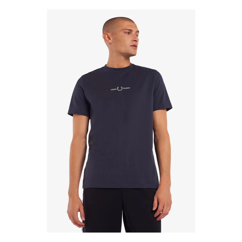 Fred Perry Geborduurd Logo T-Shirt Donker Grafiet Gray Heren
